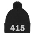 415 Area Code Pom-Pom Beanie