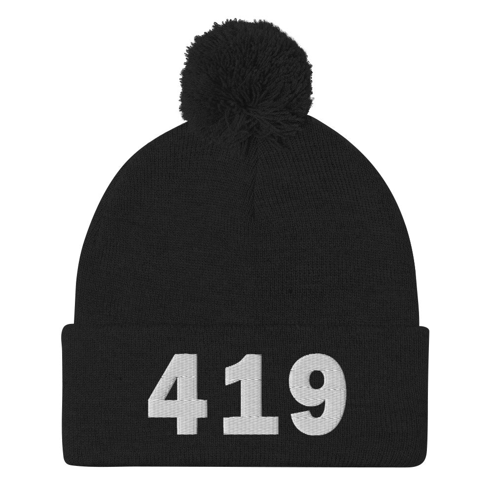 419 Area Code Pom-Pom Beanie