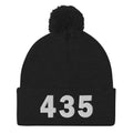 435 Area Code Pom-Pom Beanie