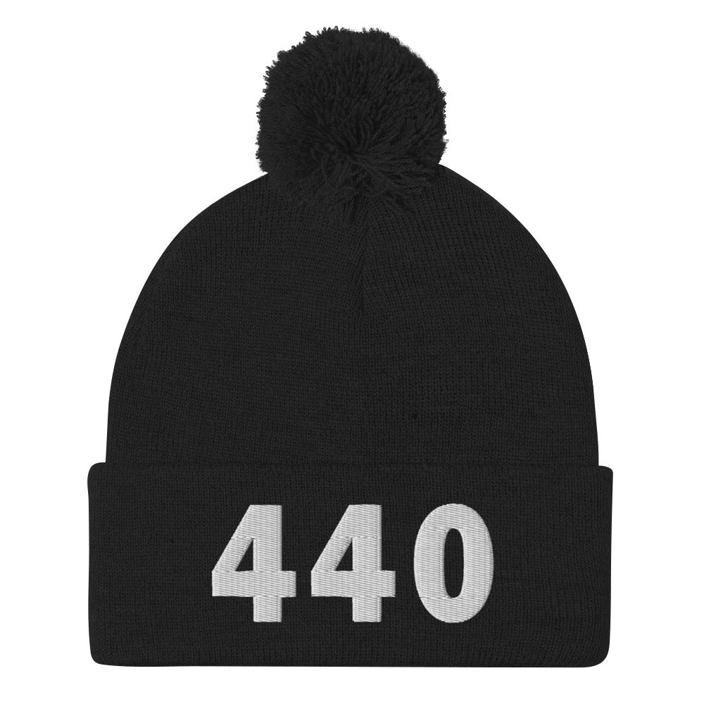 440 Area Code Pom-Pom Beanie
