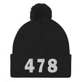 478 Area Code Pom-Pom Beanie