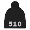 510 Area Code Pom-Pom Beanie