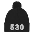 530 Area Code Pom-Pom Beanie