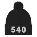 540 Area Code Pom-Pom Beanie