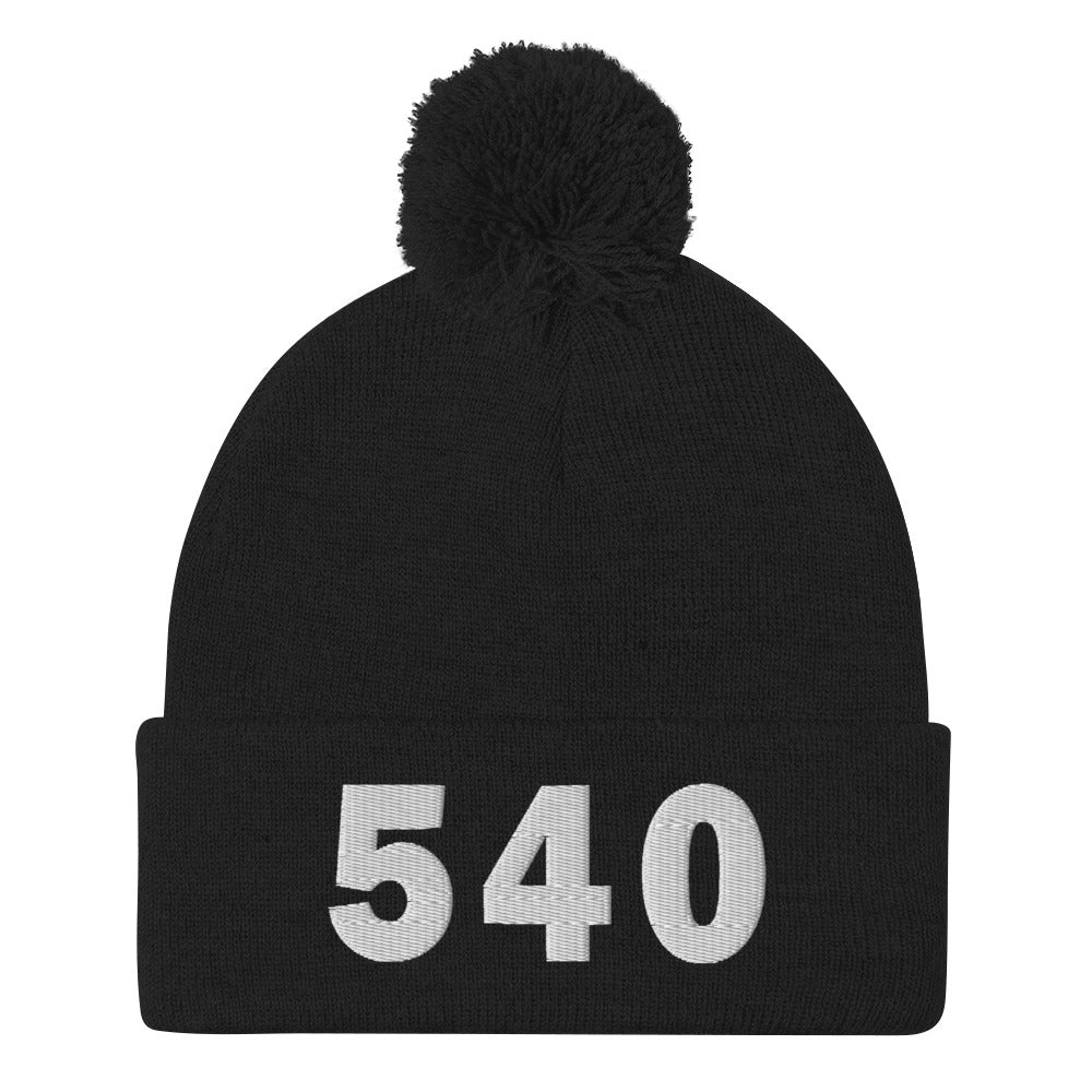540 Area Code Pom-Pom Beanie