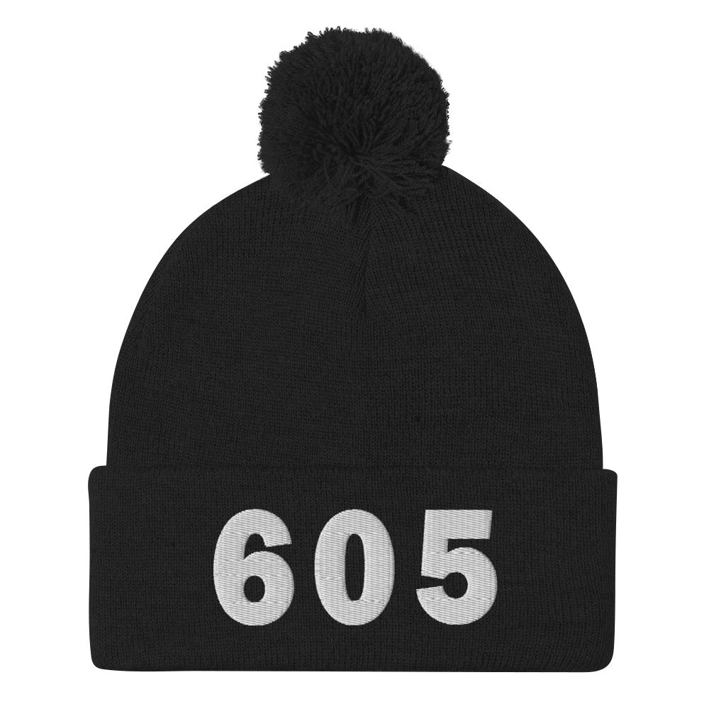 605 Area Code Pom-Pom Beanie