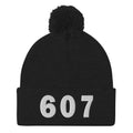 607 Area Code Pom-Pom Beanie