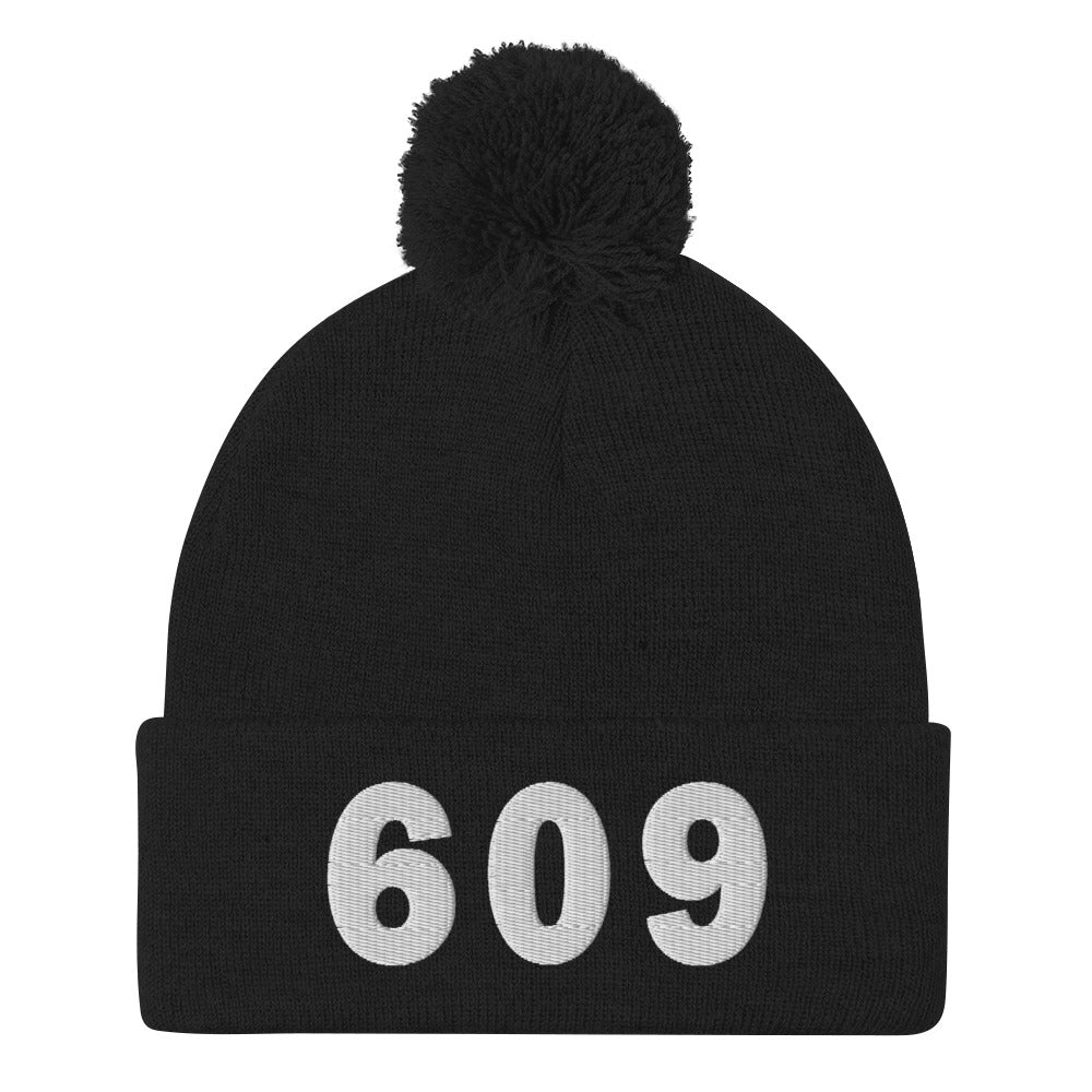 609 Area Code Pom-Pom Beanie