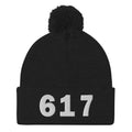 617 Area Code Pom-Pom Beanie