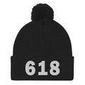 618 Area Code Pom-Pom Beanie