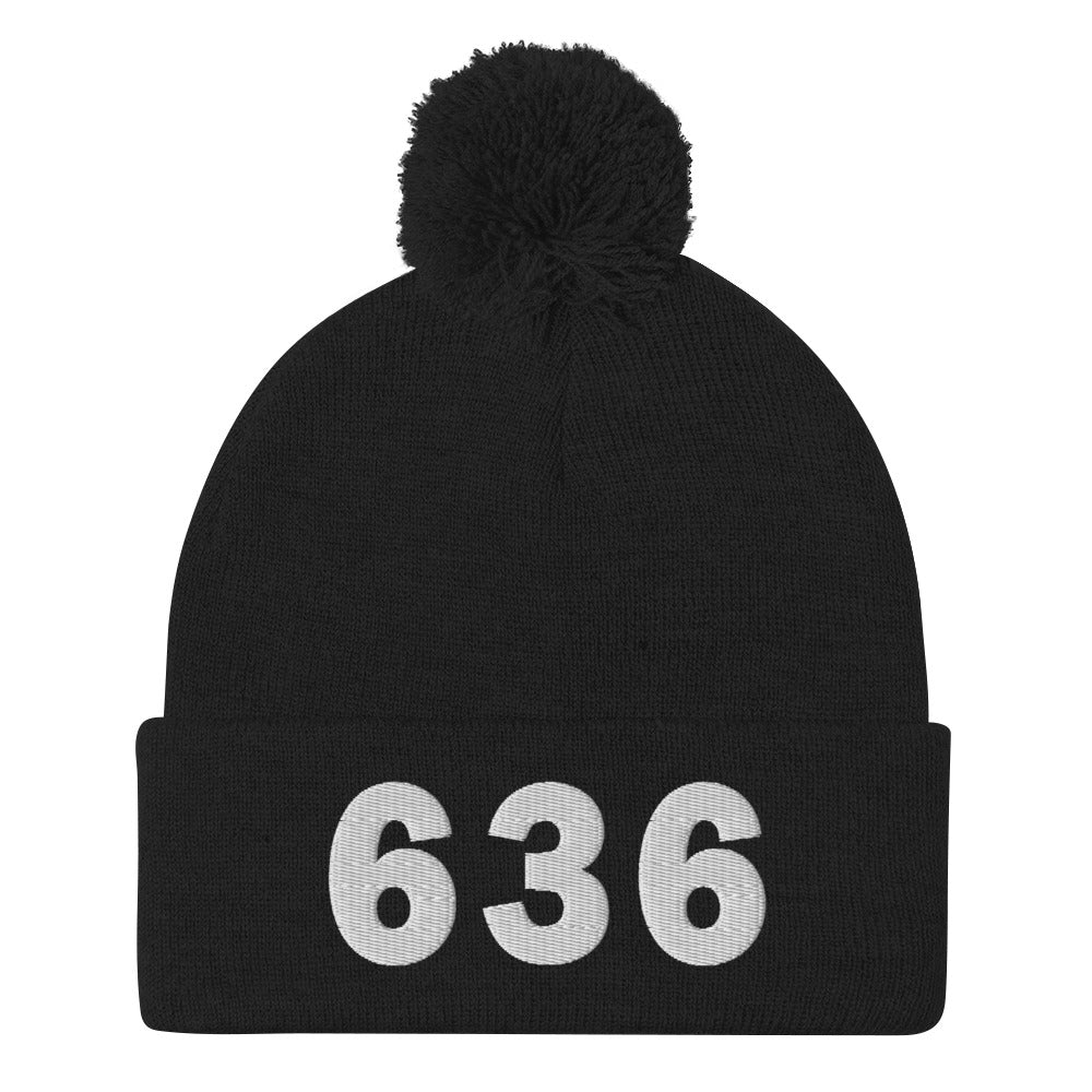 636 Area Code Pom-Pom Beanie
