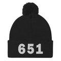 651 Area Code Pom-Pom Beanie