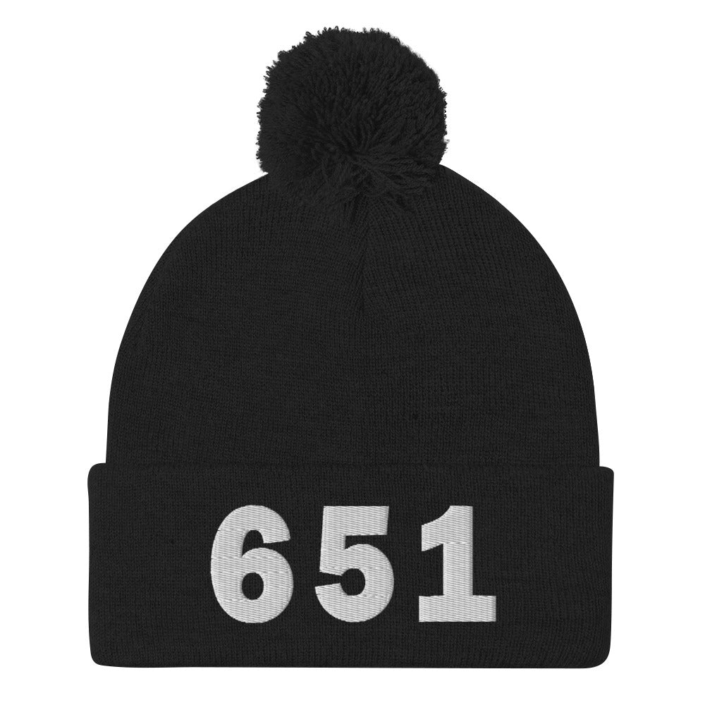 651 Area Code Pom-Pom Beanie