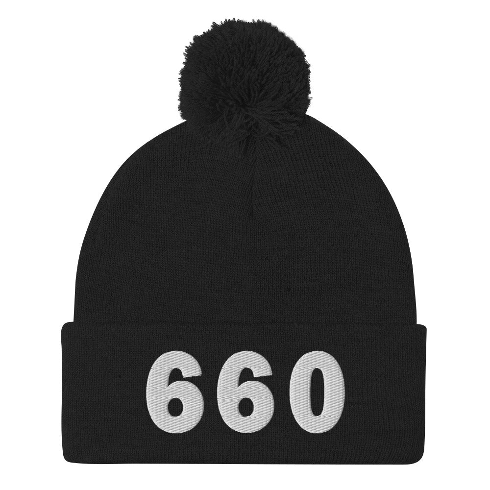 660 Area Code Pom-Pom Beanie