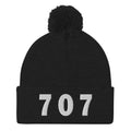 707 Area Code Pom-Pom Beanie