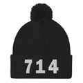 714 Area Code Pom-Pom Beanie