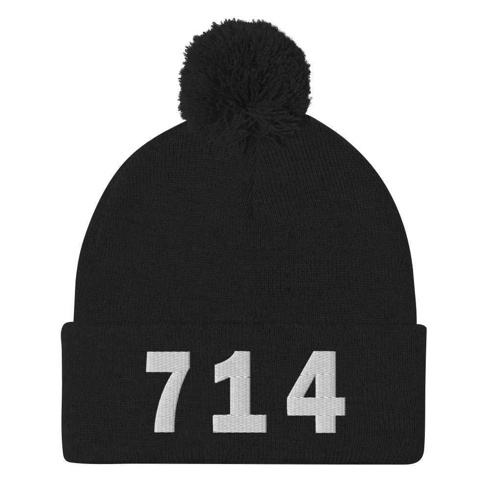 714 Area Code Pom-Pom Beanie