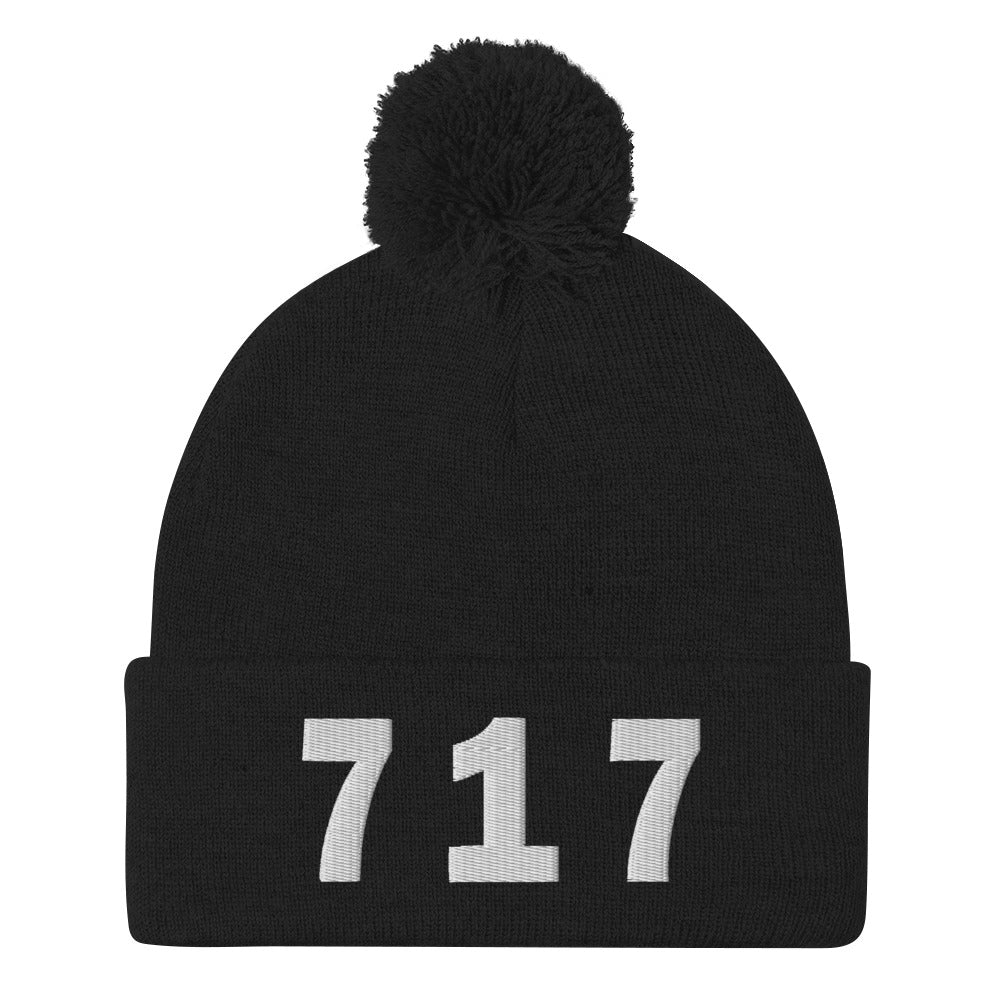 717 Area Code Pom-Pom Beanie