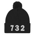 732 Area Code Pom-Pom Beanie