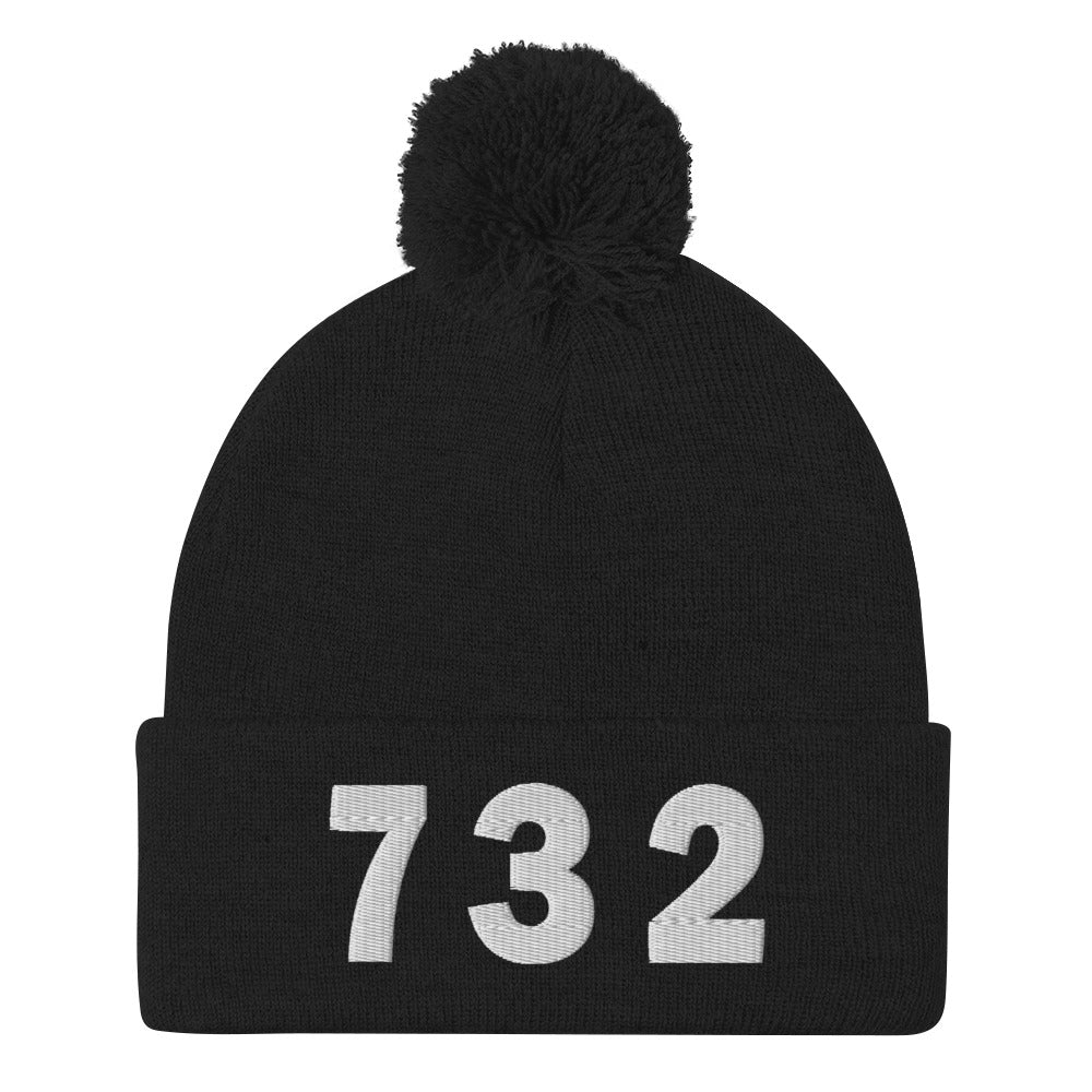 732 Area Code Pom-Pom Beanie