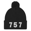 757 Area Code Pom-Pom Beanie