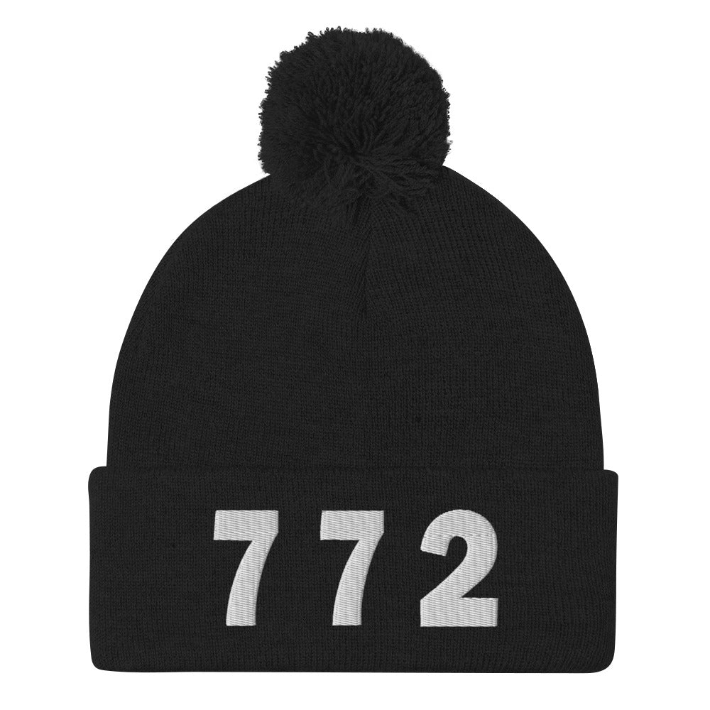 772 Area Code Pom-Pom Beanie