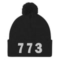 773 Area Code Pom-Pom Beanie