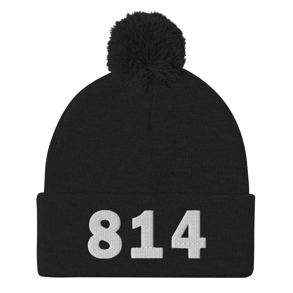 814 Area Code Pom-Pom Beanie