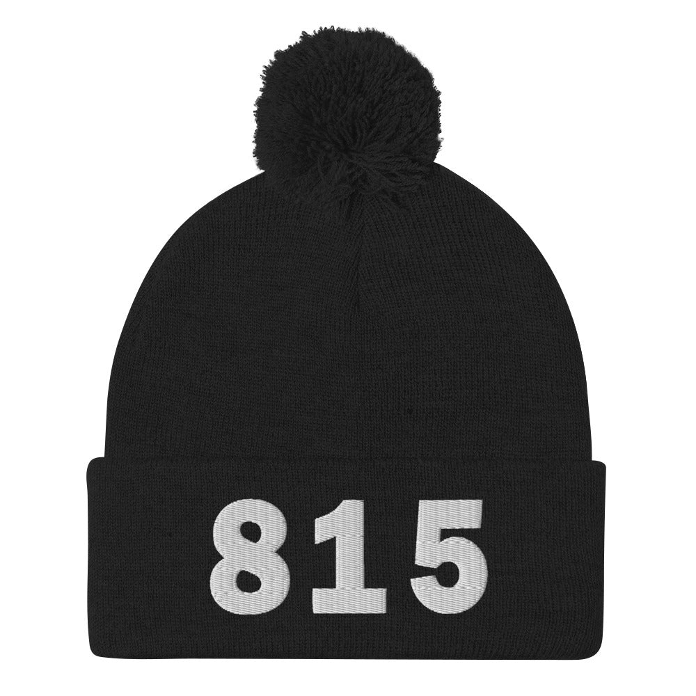 815 Area Code Pom-Pom Beanie