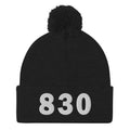830 Area Code Pom-Pom Beanie
