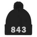 843 Area Code Pom-Pom Beanie