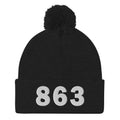 863 Area Code Pom-Pom Beanie