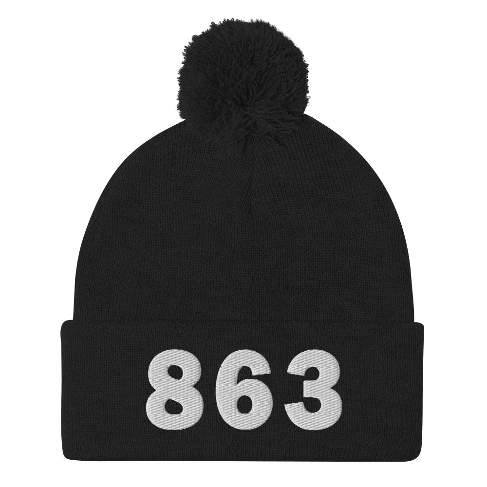 863 Area Code Pom-Pom Beanie