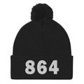 864 Area Code Pom-Pom Beanie