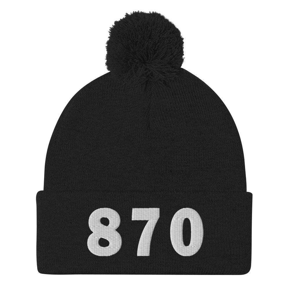 870 Area Code Pom-Pom Beanie