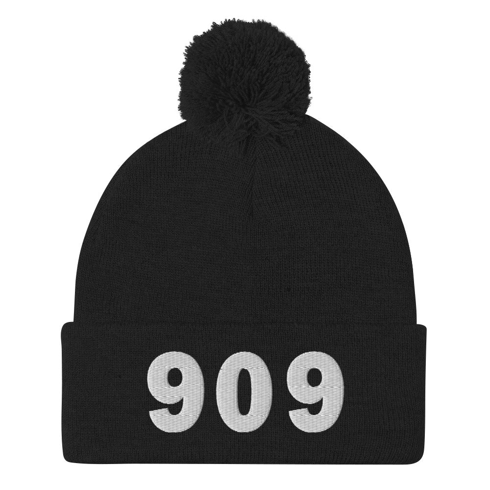 909 Area Code Pom-Pom Beanie