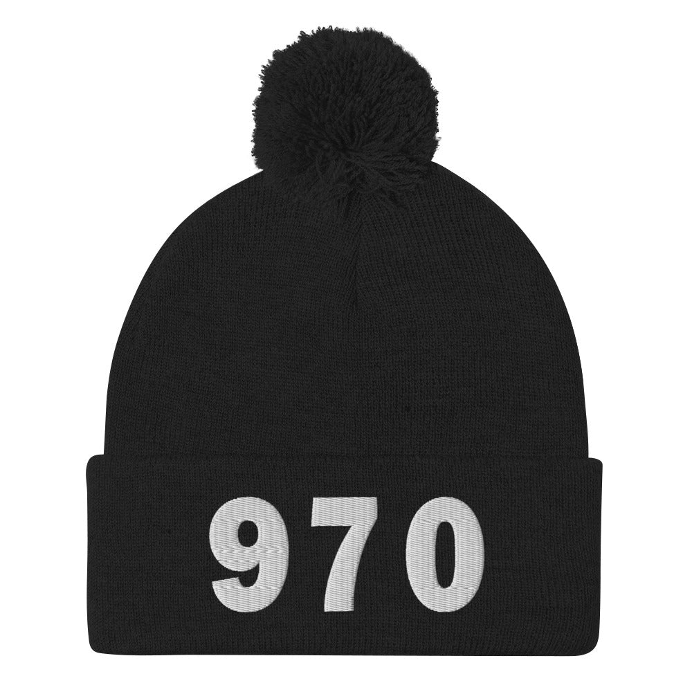970 Area Code Pom-Pom Beanie