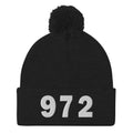 972 Area Code Pom-Pom Beanie