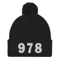 978 Area Code Pom-Pom Beanie