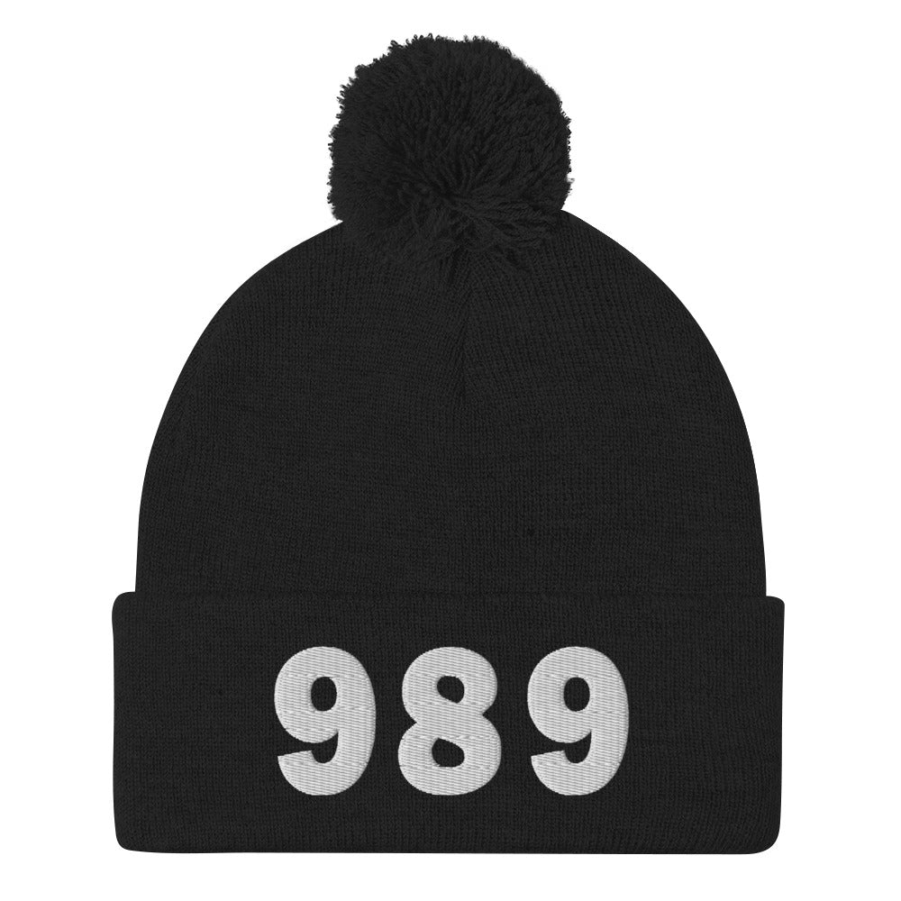 989 Area Code Pom-Pom Beanie