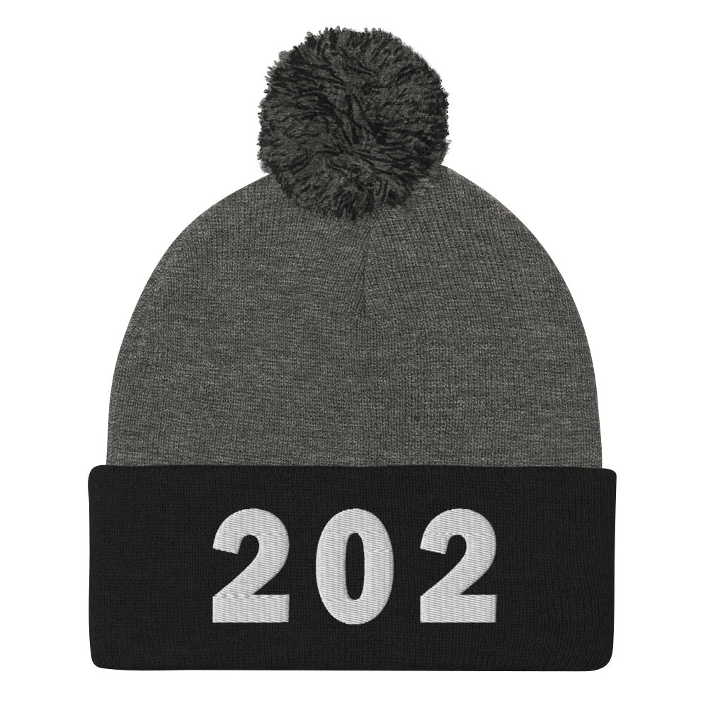 202 Area Code Pom-Pom Beanie