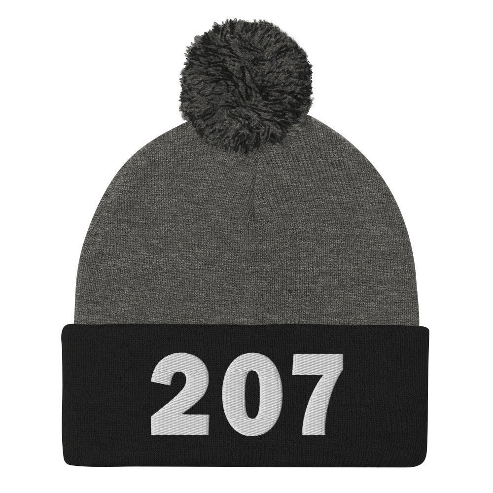 207 Area Code Pom-Pom Beanie