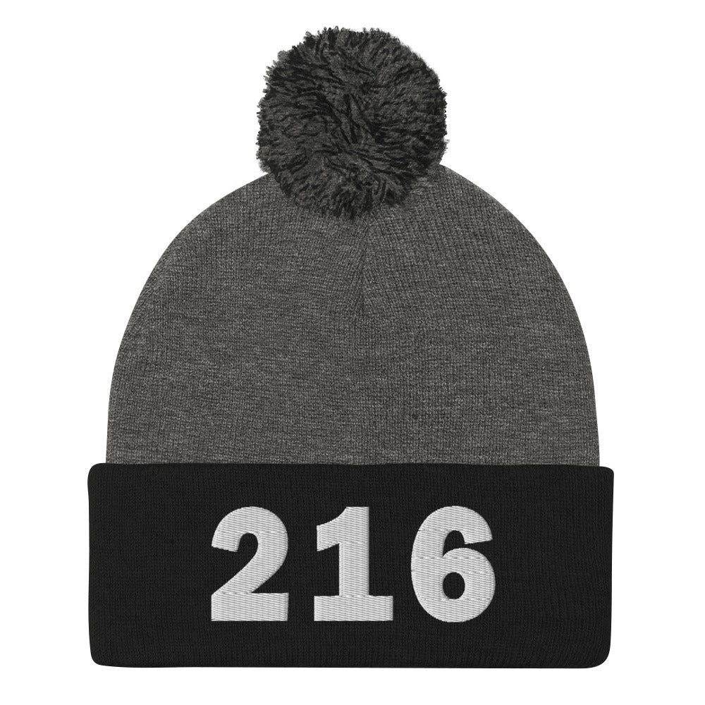 216 Area Code Pom-Pom Beanie