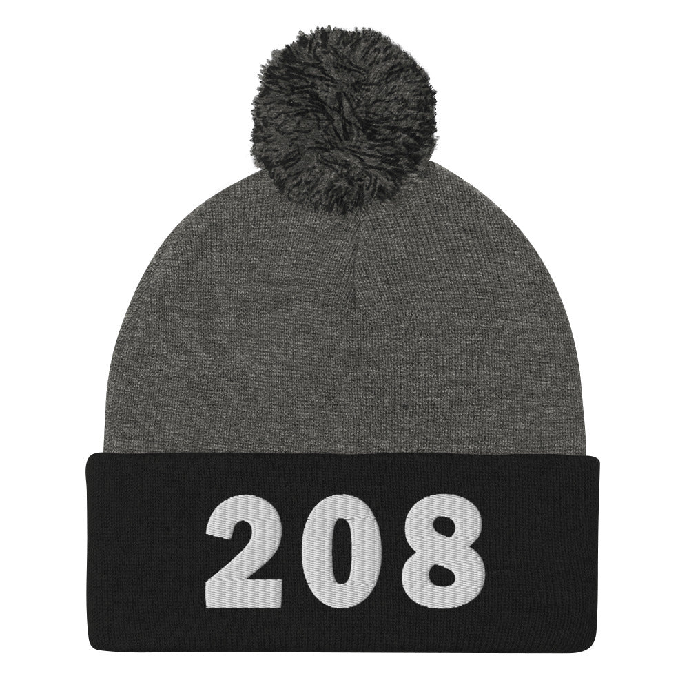 208 Area Code Pom-Pom Beanie