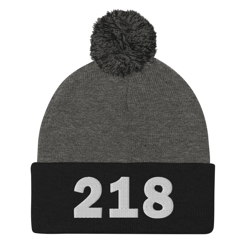 218 Area Code Pom-Pom Beanie