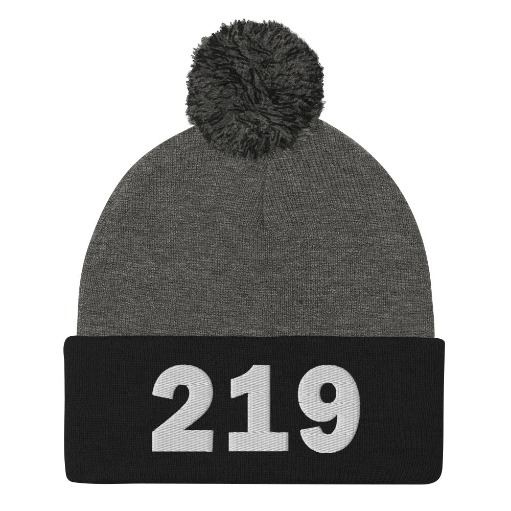 219 Area Code Pom-Pom Beanie