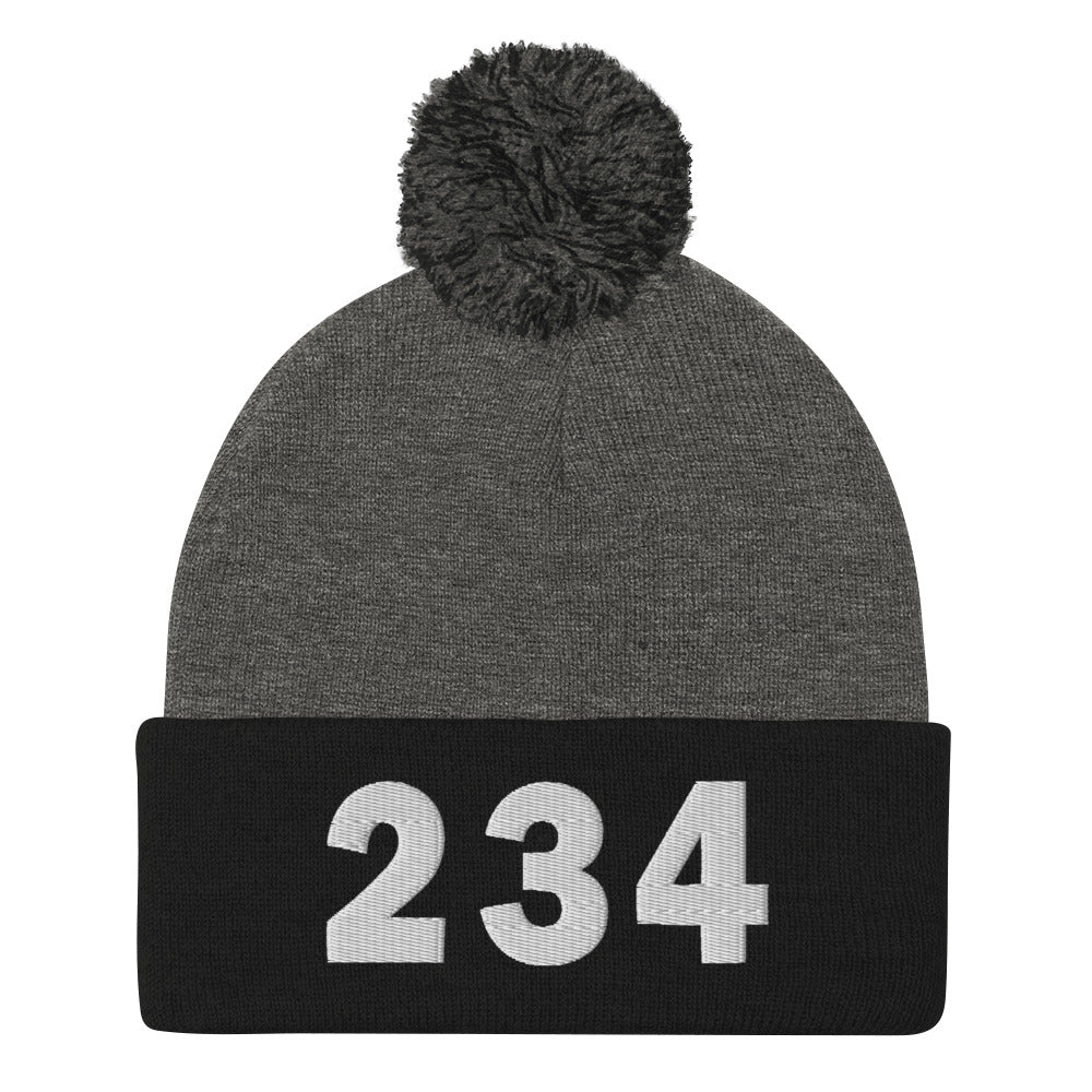 234 Area Code Pom-Pom Beanie