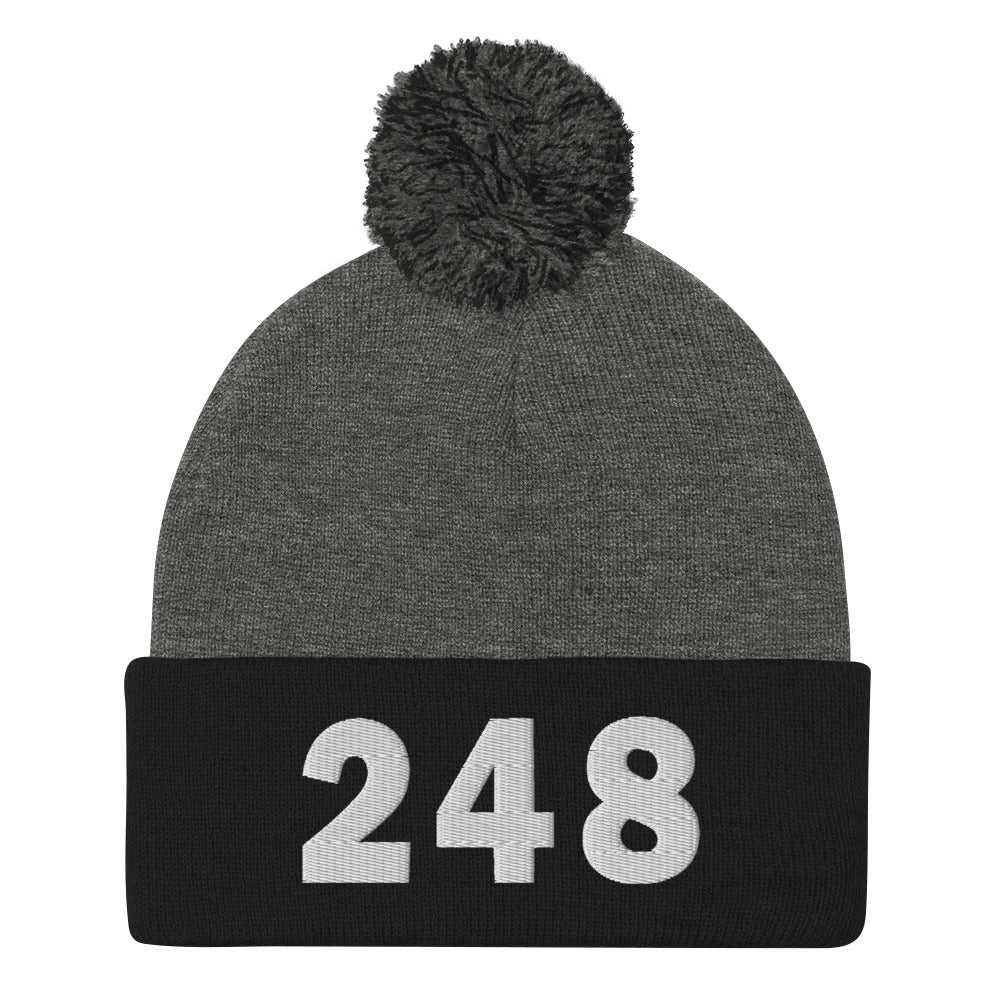 248 Area Code Pom-Pom Beanie