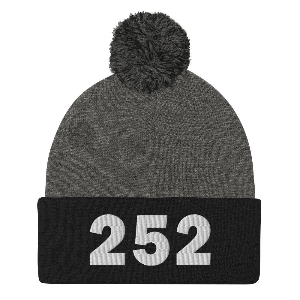 252 Area Code Pom-Pom Beanie
