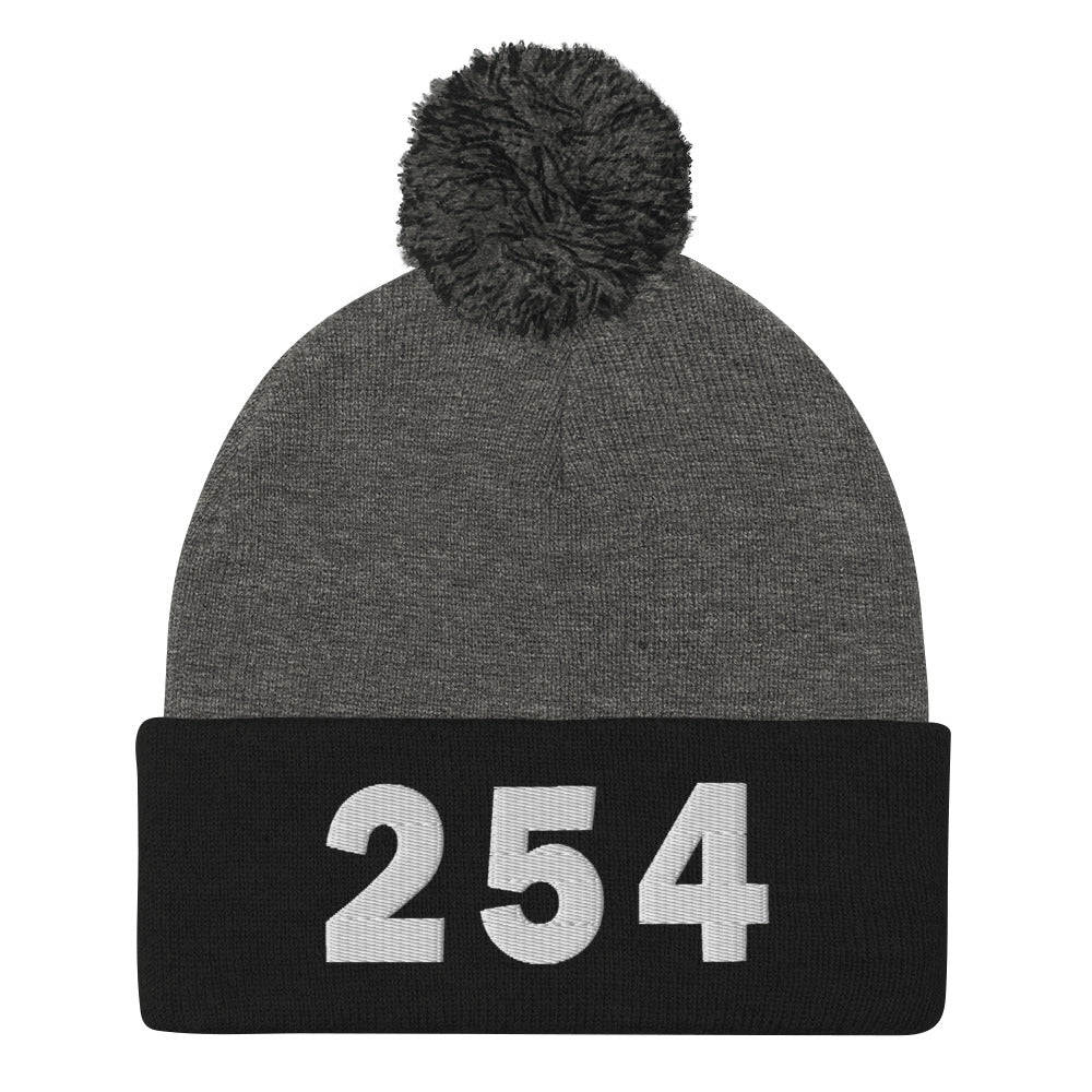 254 Area Code Pom-Pom Beanie